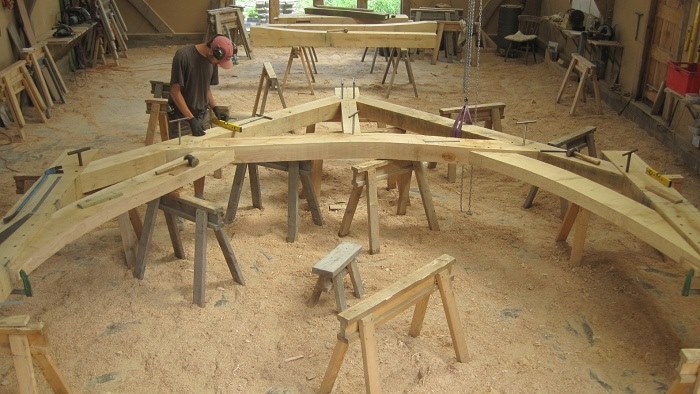 Castle Ring Oak frame workshop carpentry