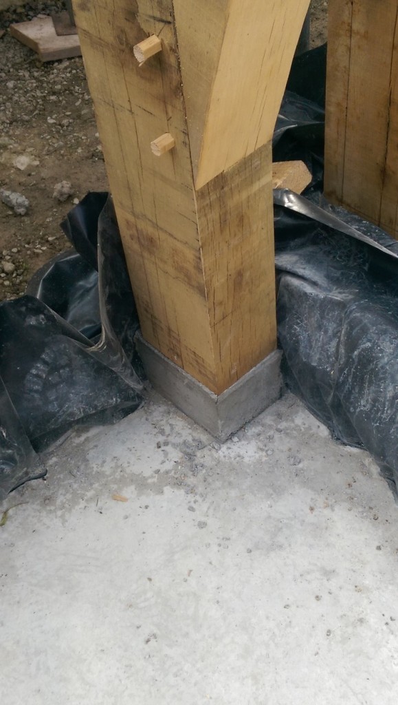 Timber frame raising