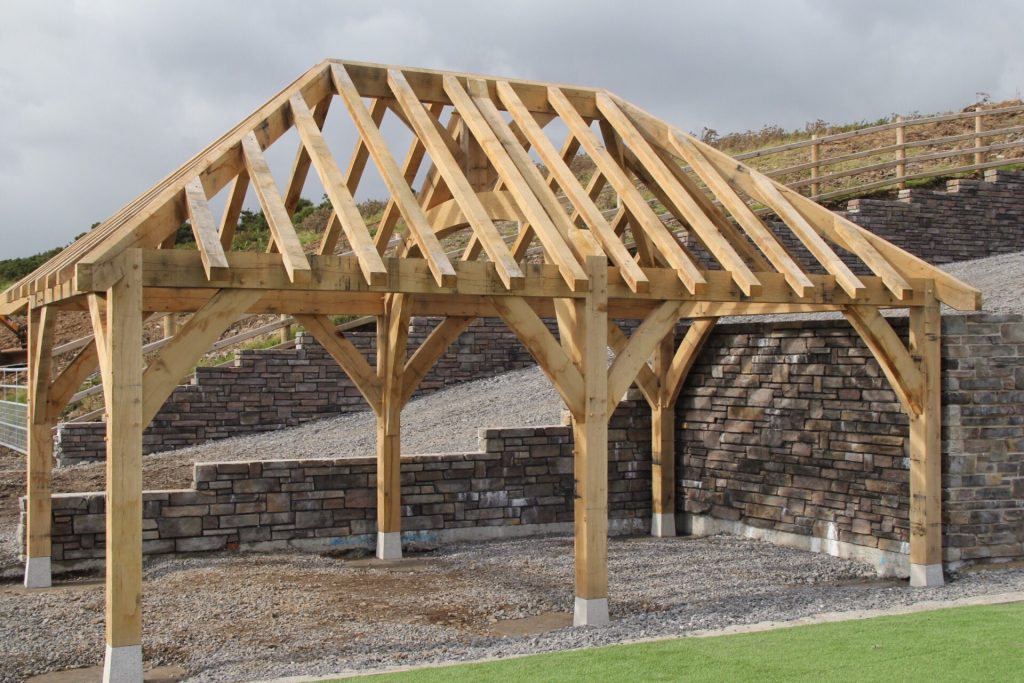 Oak framed exterior building design