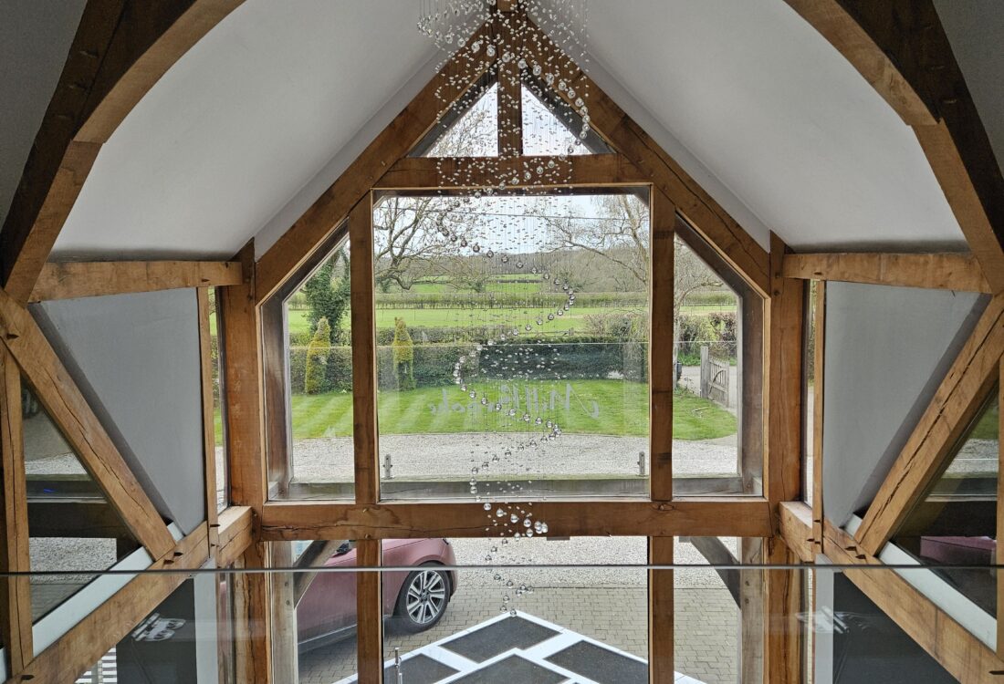 Oak frame and glass porch