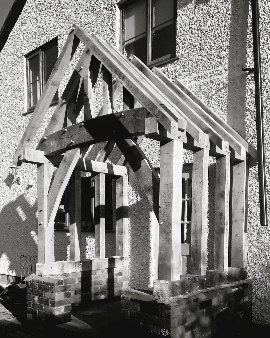 Oak framed porch